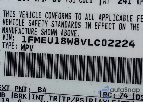 1997 Ford Expedition Eddie Bauer/Xlt из США, поврежденный, VIN 1FMEU18W8VLC02224